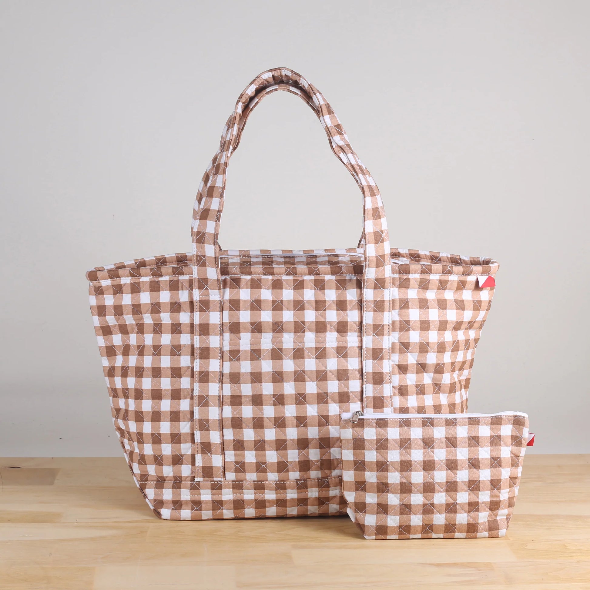 Quilted Zip Top Tote