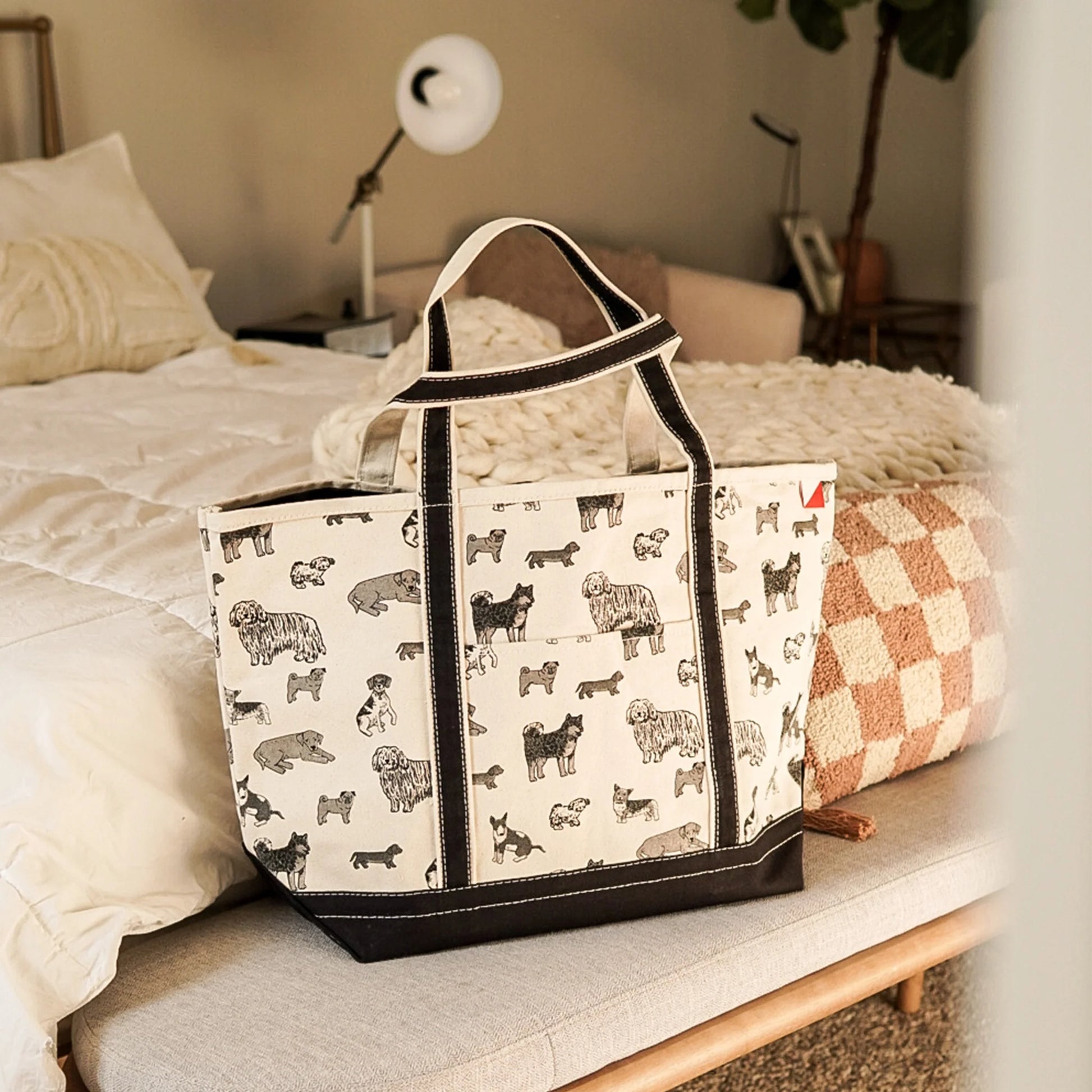 ShoreBags Classic Tote Dog Print Large
