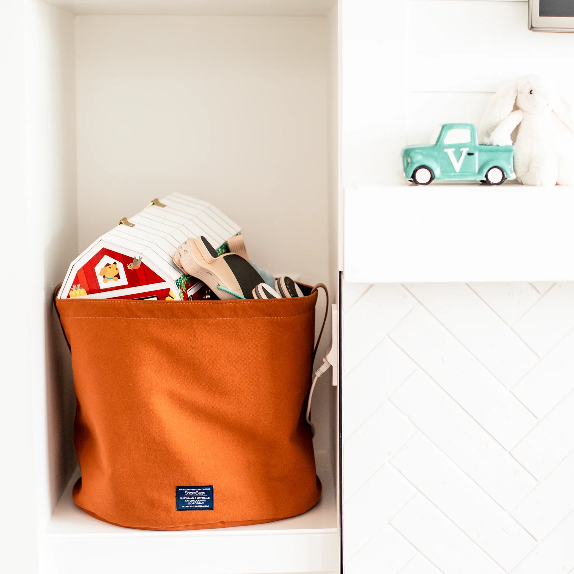 Canvas Storage Bucket Medium