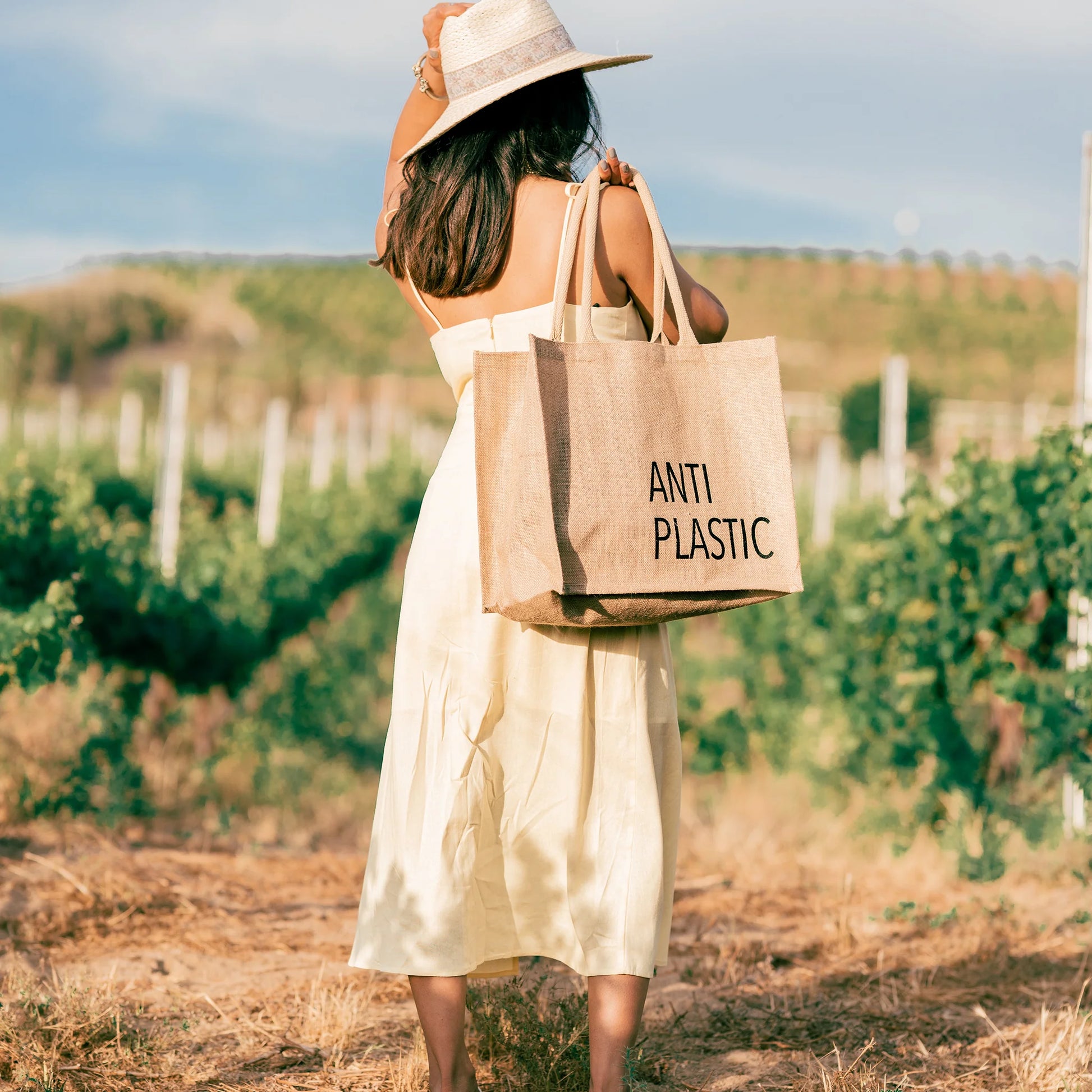 Jute Market Anti Plastic Bag
