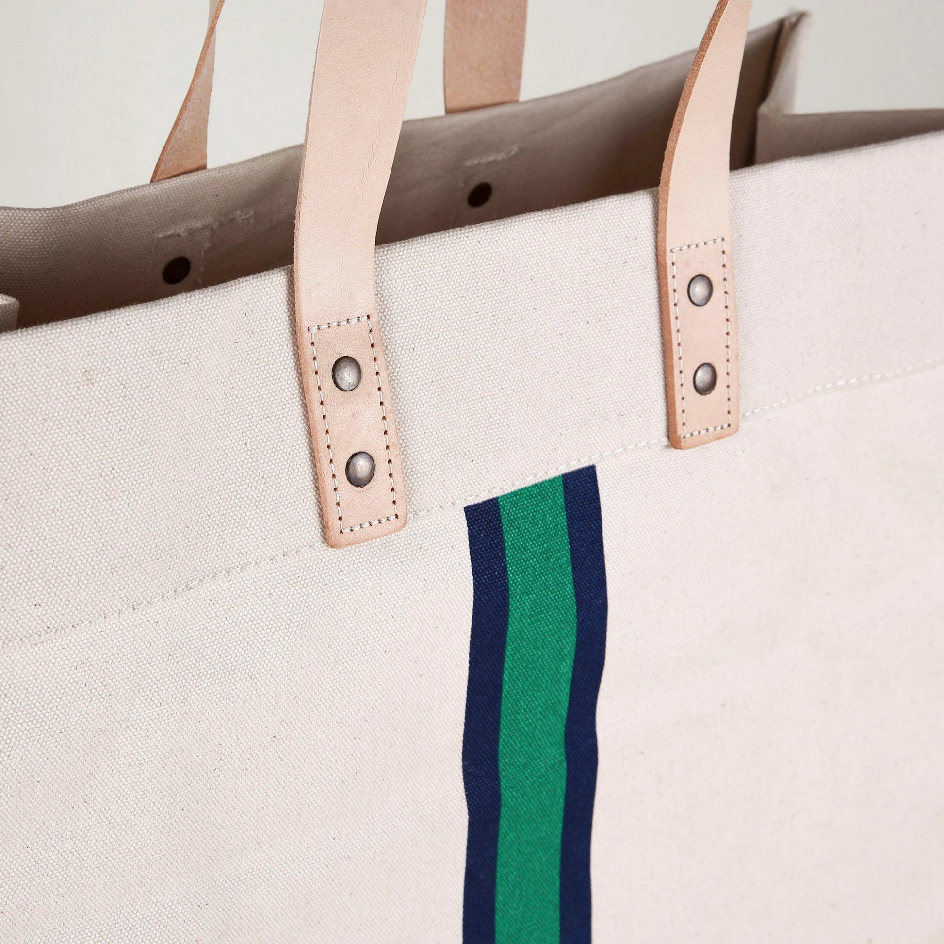 Striped Box Tote Bag