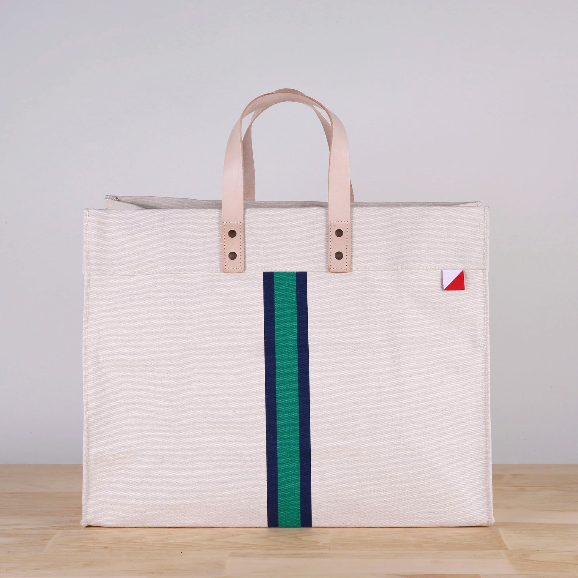 Striped Box Tote Bag