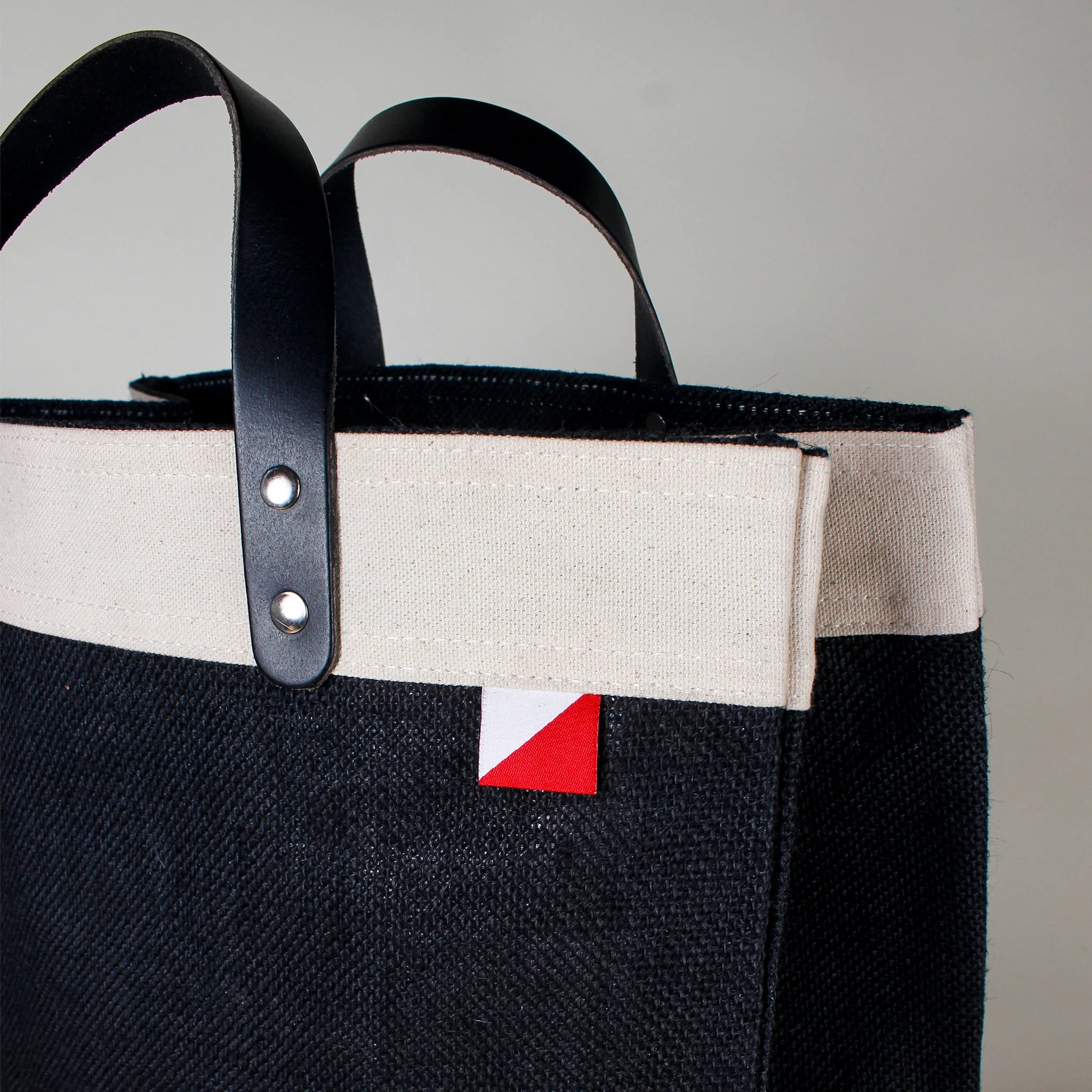 Bazaar Jute and Leather Tote Bag