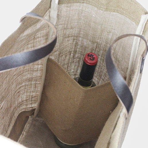Bazaar Jute and Leather Tote Bag