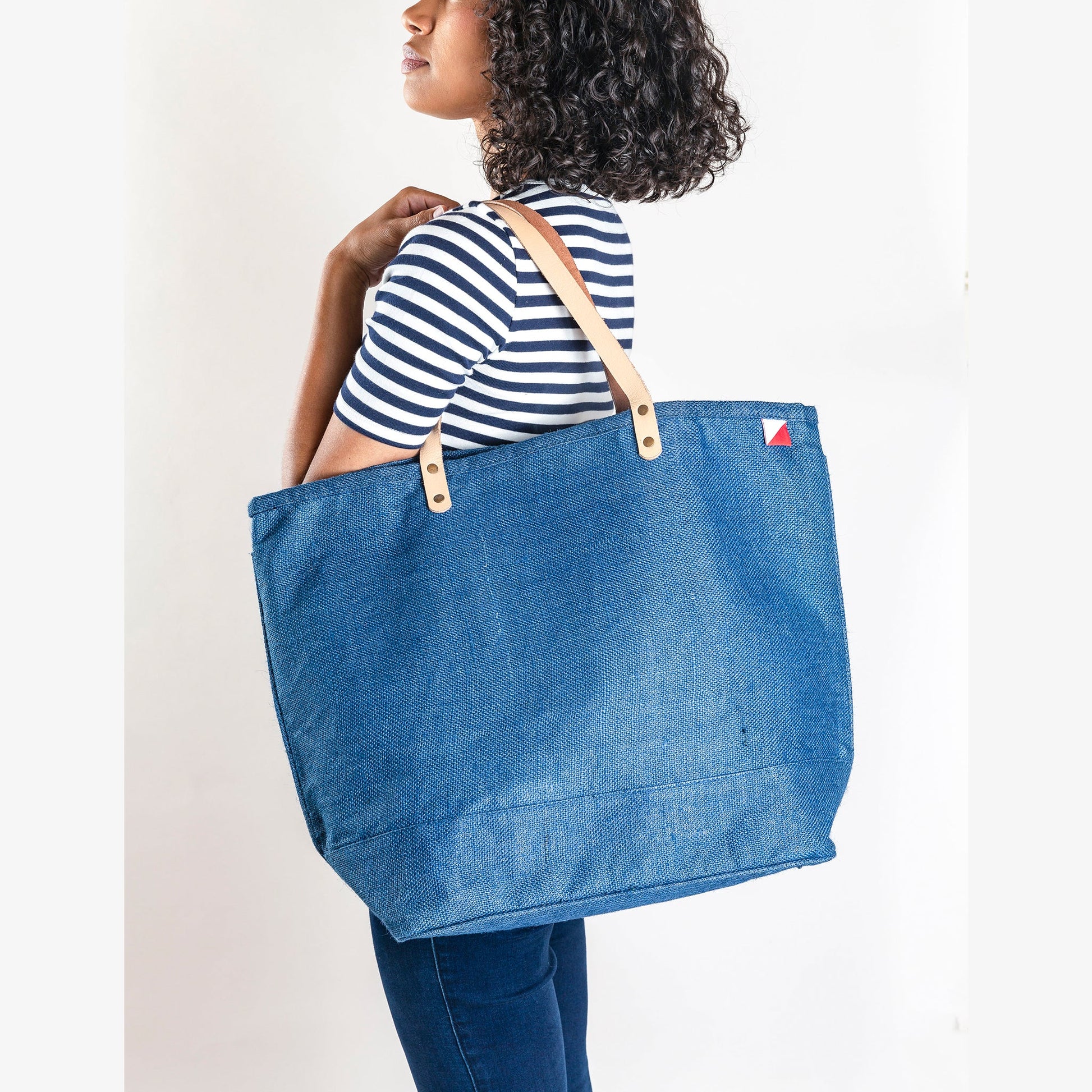 Big Jute Colored Tote Bags
